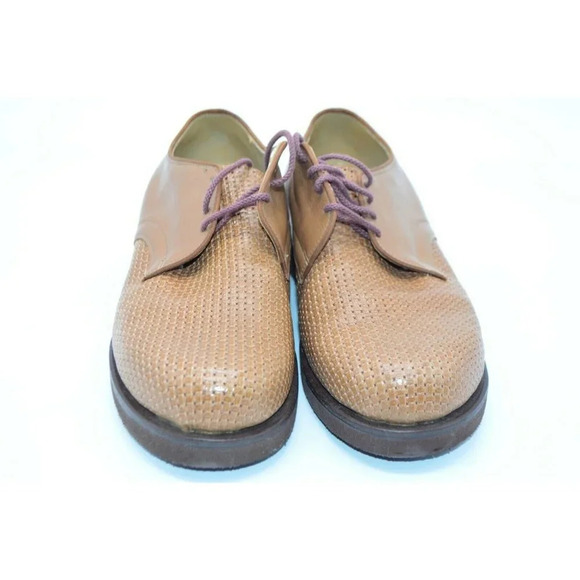 P. W. Minor Orthopedic Brown Lace Woven Oxford Sho - Picture 2 of 7